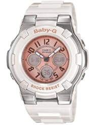Casio Womens BGA110-7B2 Baby-G Shock Resistant White Multi-Function Sport Watch