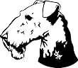 Airedale, Black Russian Terrier, 20cm Aufkleber