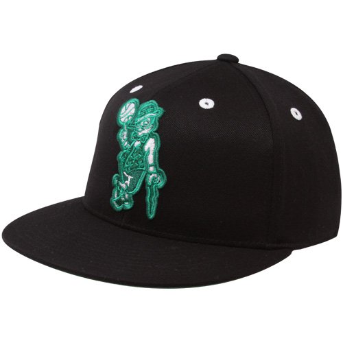 adidas Boston Celtics Black 210 Flat Bill Fitted Hat (Small/Medium)
