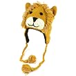 100% Wool Winter Cute Lion Animal Fleece Lined Trapper Earflaps Ski Cap Hat