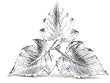 Martha Stewart Park Leaves Serveware Collection 3 Section Server Aluminum