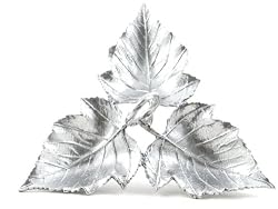 Martha Stewart Park Leaves Serveware Collection 3 Section Server Aluminum