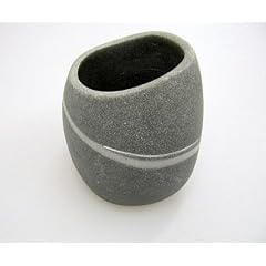 Zahnputzbecher Grau Time for Stone Steinoptik