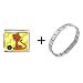 abyssinian6 - Abyssinian Cat Italian Charm Bracelet
