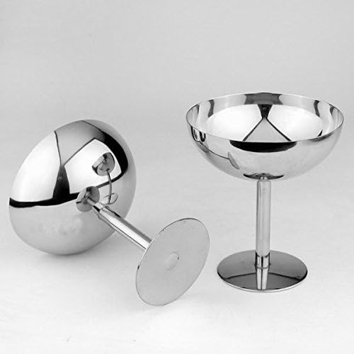 New 4" D Stainless Steel Cup Sundae/ice Cream/salad Dishes/bowls Goblet Stemware
