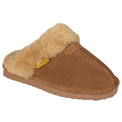 Brumby Womens Backless Sheepskin Scuff Slipper
