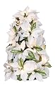 GKI Bethlehem Lighting White Velvet Poinsettia 24-Inch Table Top Christmas Tree with 35 Clear Mini