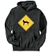 SIGN Anatolian Shepherd Dog - CROSSING SIGN Dogs Mens Hoodie (Dark Silver, Sizes X-Small - XXX-Large)