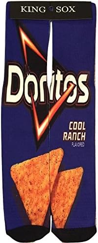 King Sox Sublimation Graphic Print Socks (Unisex Adult 9-11, Doritos Cool Ranch)