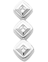 14K White Gold Three-Stone Princess Cut Diamond Earrings - 1.50 Ct. -- LIFETIME WARRANTY