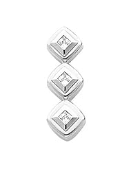 14K White Gold Trillion Cut Diamond Post Back Earrings - 0.90 Ct. -- LIFETIME WARRANTY