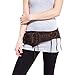 Unisex Leather Cowboy festival hip waist utiliy bag-Brown-S/M