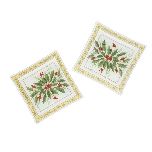 Gorham Festive Holly S/2 Candy Dishes