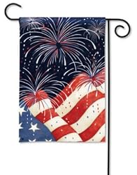 Celebrate 4th of July BreezeArt(tm) Patriotic Garden Flag
