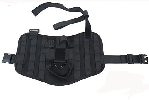 SPOD Tactical Dog Training Vest Molle Vest Harness (M, BK)