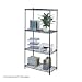 Safco 5285BL Black Industrial Wire Shelving, 36 by 18-Inch