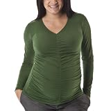 Merona® Maternity Long-Sleeve V-Neck Knit Top - Oak Green