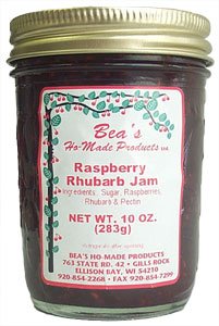 Beas Ho-Made Raspberry Rhubarb Jam 6 count by Beas Ho-Made