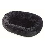 Bowsers Microvelvet Donut Dog Bed (Onyx, X-Small (21in x 16in))