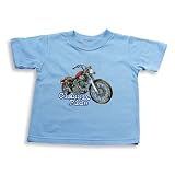 Mis Tee V-Us - Boys Short Sleeve Motorcycle T-Shirt, Light Blue