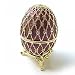 24k Gold-Plated, Enamel Swarovski Crystal Faberge-Style Egg Jewel Box
