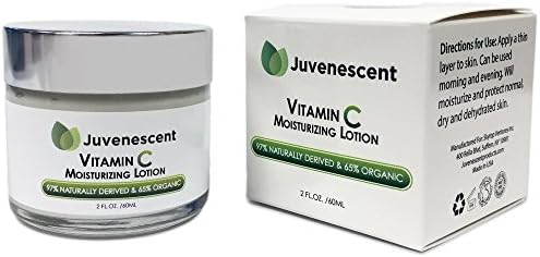 Juvenescent Vitamin C Moisturizing Lotion - Best Anti Aging Skin Lotion - 2 OZ- Paraben Free - Highly Concentrated 15% Vitamin C - Moisturize and Protect Normal, Dry and Dehydrated Skin - Made in USA
