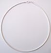 16" 1.8mm Silver Plated Ribbed Choker Necklace (1)