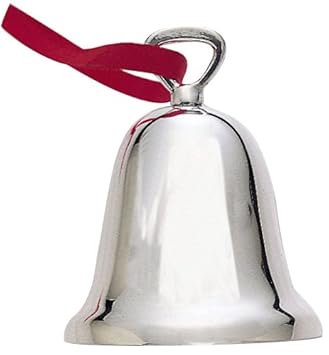 #!Cheap Reed & Barton Plain Silver-Plated Christmas Bell Ornament