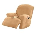 Stretch Pique Recliner Slipcover - Camel