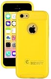 myLife (TM) Bright Sun Yellow Style 2 Layer (Hybrid Flex Gel) Grip Case for New Apple iPhone 5C Touch Phone (External Single Piece Full Body Defender Armor Rubberized Shell + Internal Gel Fit Silicone Flex Protector + Lifetime Waranty + Sealed Inside myLife Authorized Packaging Only) 