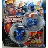 Bakugan Starter Pack ~ Blue ~ Preyas (Mystery Marble), Serpenoid, Falconeer