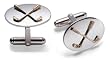 Sterling Silver Oval Cuff Links w/ Golf Clubs