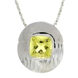 Sterling Silver Citrine Dance Slide Pendant