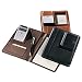 Andrew Philips Leather Goods Zippered Junior Writing Pad Holder with Pneumatic Calculator