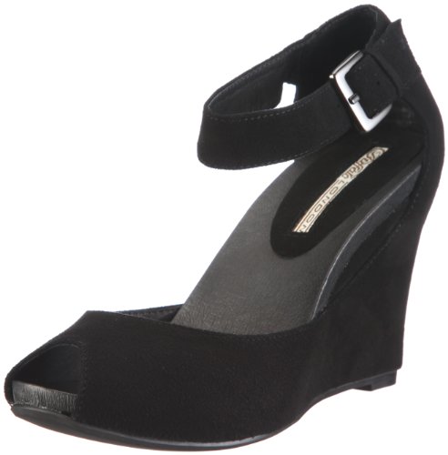 Buffalo London 115968 310-2531 KID SUEDE BLACK 01, Damen Sandalen/Fashion-Sandalen, Schwarz (BLACK 01), EU 38
