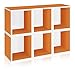 Way Basics Eco Stackable Storage Cube Plus, Cubby Organizer (Tool-Free Assembly and Uniquely Crafted from Sustainable Non Toxic zBoard Paperboard), Orange