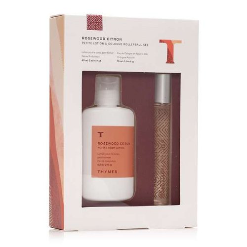 Thymes Rosewood Citron Petite Lotion & Rollerball Set