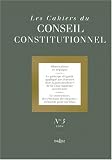 Revue Editions Dalloz - Sirey  / Les Cahiers du conseil Constitutionnel, numéro 5, 1998