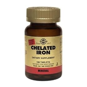 Solgar Chelated Iron Tablets - 100 tablets