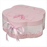 Ella Girl's Wooden Musical Ballerina Jewelry Box with Fashion Paper Overlay