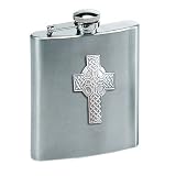 Review Sterling & Classic  / Celtic Cross 8oz Stainless Steel Hip Flask
