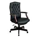 Office Star Black Leather Traditional Executive Chair