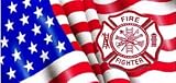 Airbrushed License Plate - American Flag License Plate - Fire Dept. License Plate - #1879