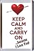 KEEP CALM and CARRY ON because I Love You! Fridge Magnet. A unique gift for St Valentine's Day on February 14th.