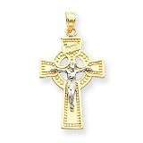 14k INRI Celtic Crucifix Pendant
