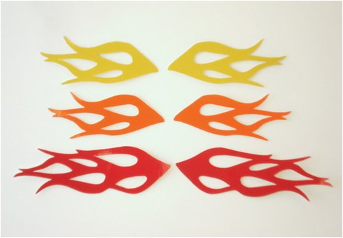 Fun Reflector Flame Reflective Wheelchair Sticker