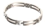 Men's Titanium Open Link Bracelet w/ Steel Clasp, 8