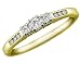 Diamond Engagement Anniversary Three Stone Ring 1/4 Carat (ctw) in 14K White Gold