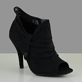 CLAIR01 Women's Open Toe Bootie Black