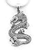 Antiqued Medieval Sterling Silver DRAGON Pendant Charm